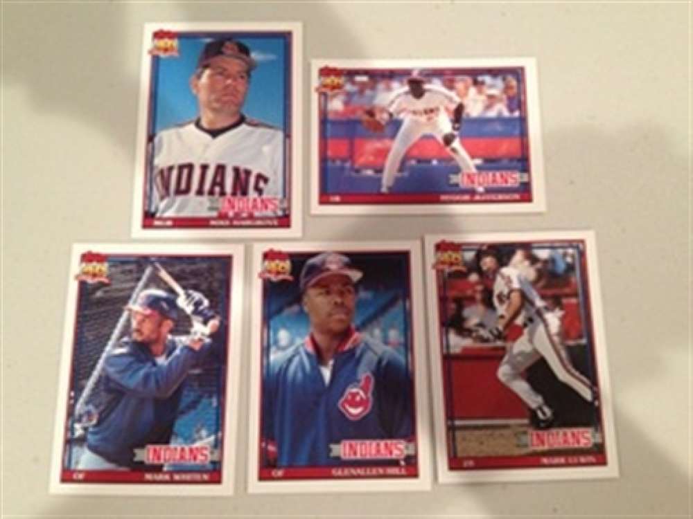1991 Topps Traded Cleveland Indians Team Set 5 Cards MINT