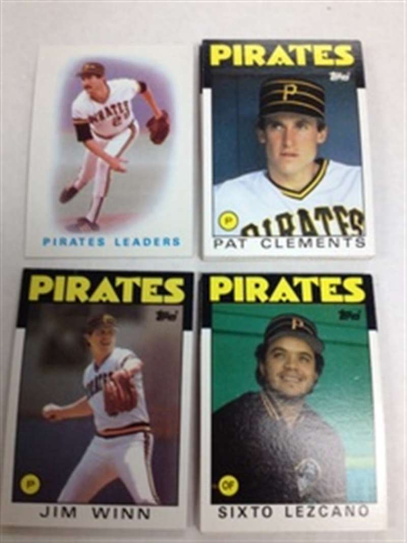 1986 Topps plus Traded Pittsburgh Pirates Team Set 33 Cards Barry Bonds RC NrMt+