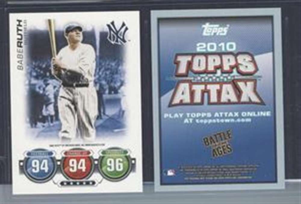 2010 Topps Attax Battle Ages Babe Ruth New York Yankees