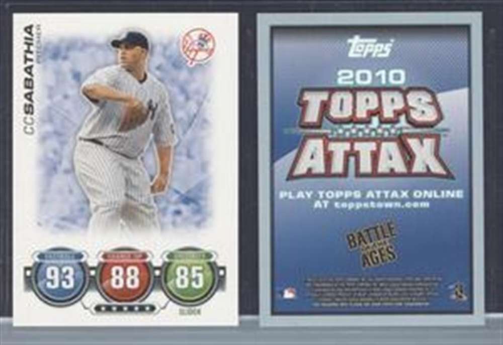 2010 Topps Attax Battle Ages C.C. Sabathia New York Yankees