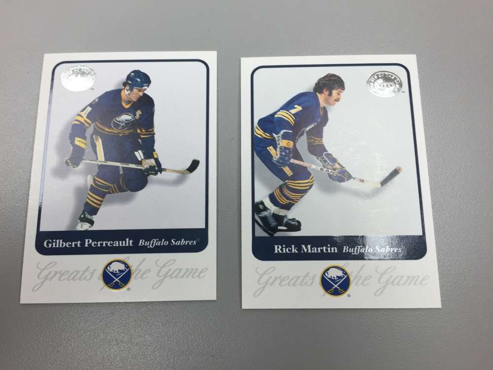 2001-02 Fleer Greats of the Game Buffalo Sabres Team Set 2 Cards