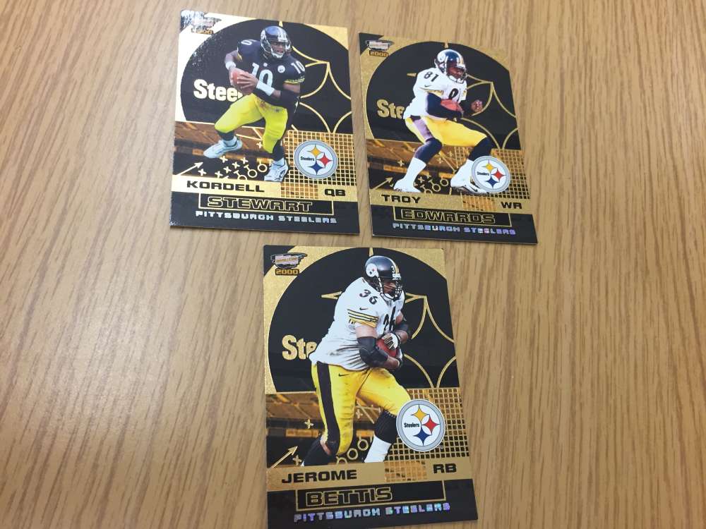 2000 Pacific Revolution Pittsburgh Steelers Team Set 3 Cards Jerome Bettis