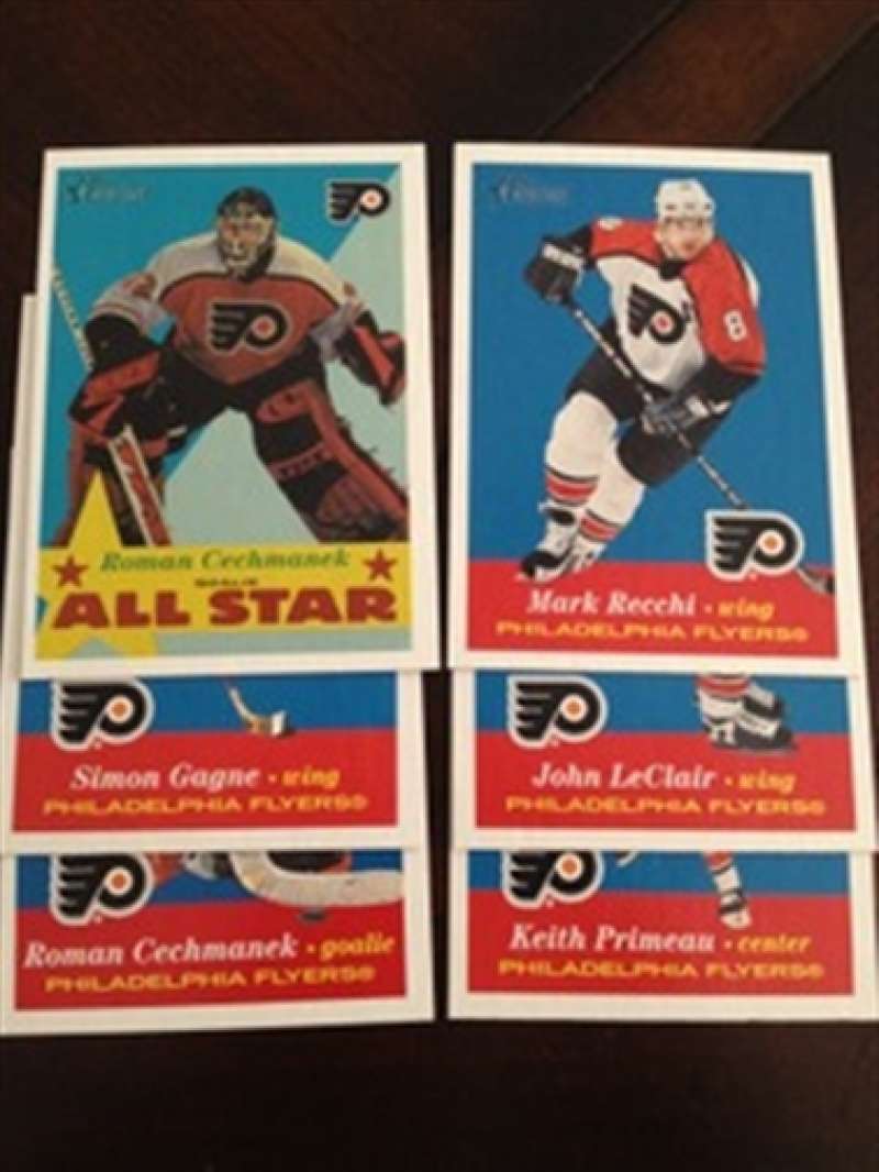 2001-02 Topps Heritage Philadelphia Flyers Team Set 6 Cards
