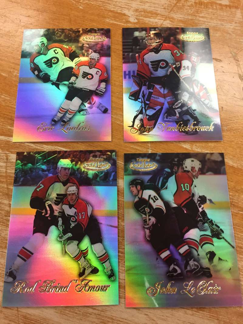 1998-99 Topps Gold Label Class 1 Philadelphia Flyers Team Set 4 Cards Eric Lindros