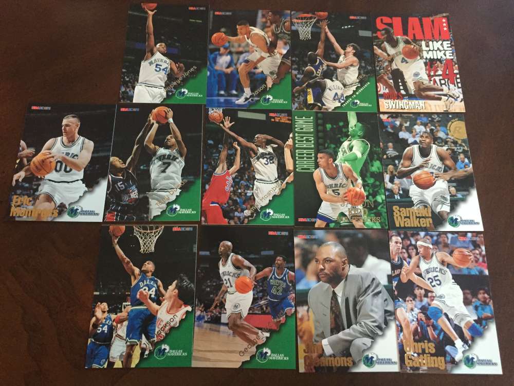1996-97 NBA Hoops Dallas Mavericks Team Set 13 Cards