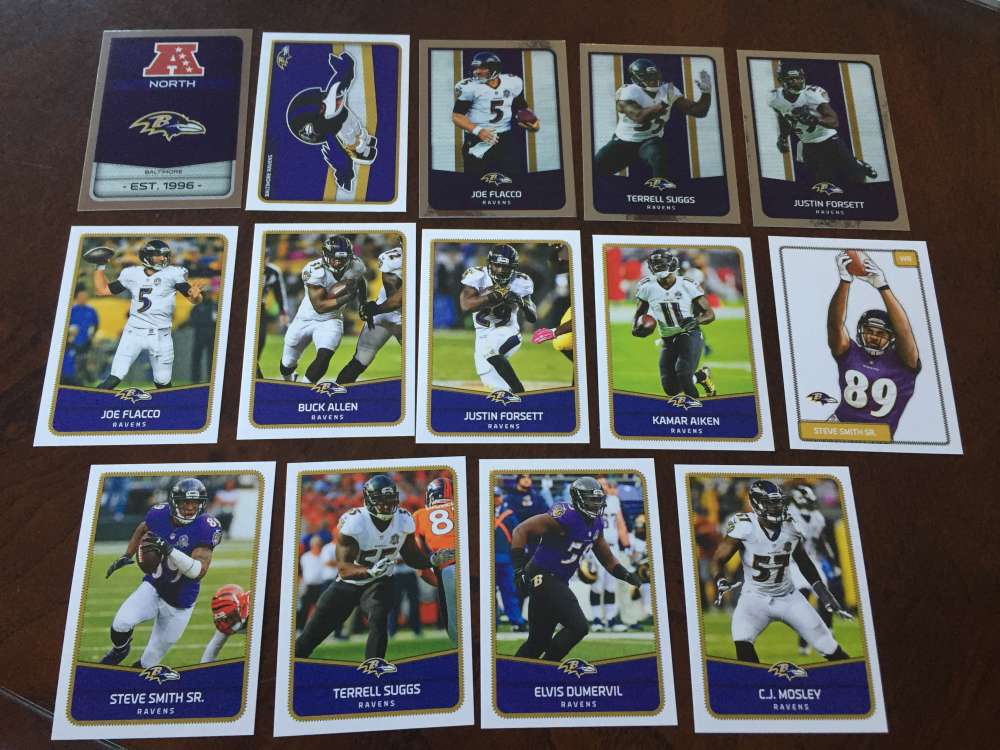 2016 Panini NFL Sticker Collection Baltimore Ravens Team Set