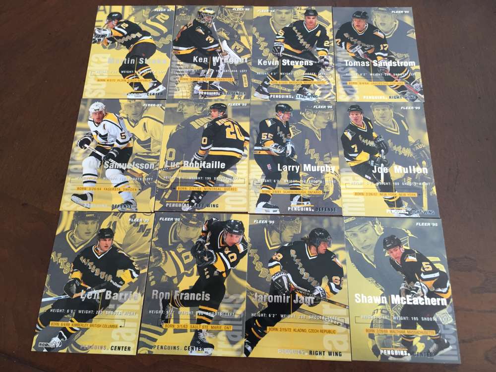 1994-95 Fleer Pittsburgh Penguins Team Set 12 Cards