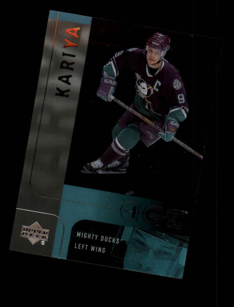 2001-02 Upper Deck Ice Paul Kariya Anaheim Mighty Ducks 1 Card Team Set
