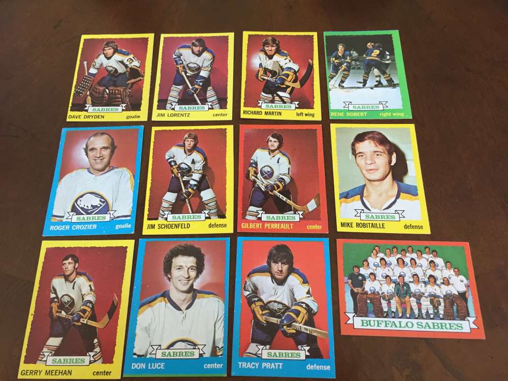 1973-74 Topps Buffalo Sabres Team Set