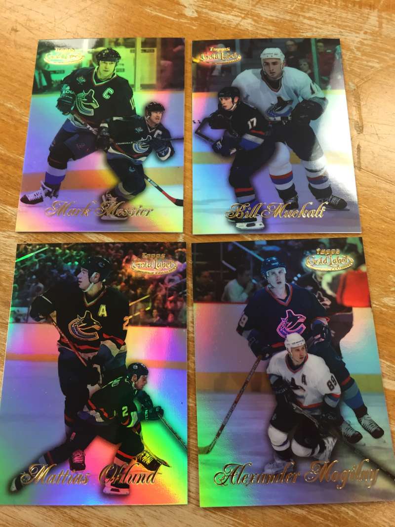 1998-99 Topps Gold Label Class 1 Vancouver Canucks Team Set 4 Cards Mark Messier