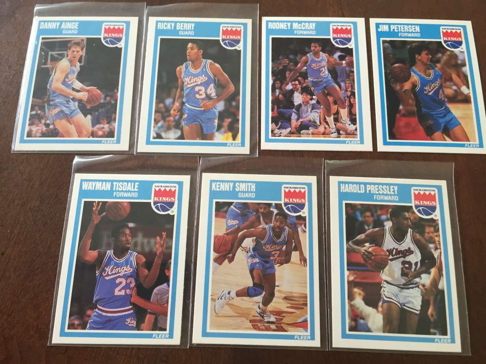 1989-90 Fleer Sacramento Kings Team Set 7 Cards Danny Ainge