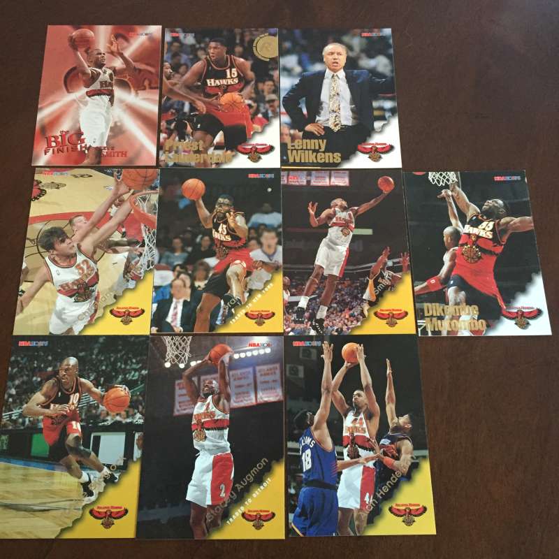 1996-97 NBA Hoops Atlanta Hawks Team Set 10 Cards