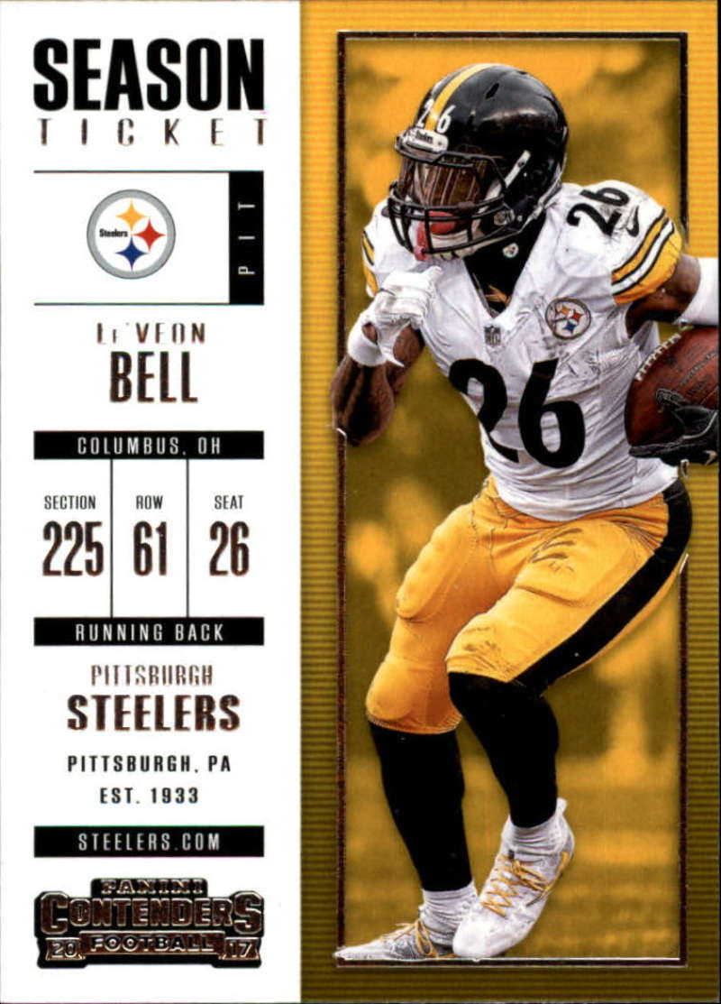 2017 Panini Contenders #47 Leveon Bell Pittsburgh Steelers