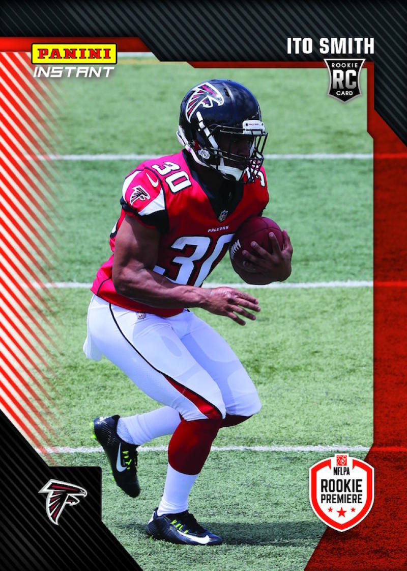 2018 Panini Instant NFL Rookie Premiere First Look #FL31 Ito Smith Atlanta Falcons  Online Exclusive Football Card Rookie RC Limited Print Run