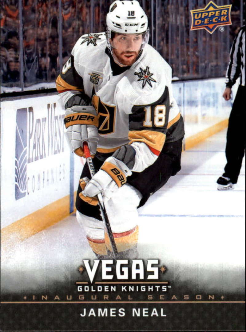 2017-18 Upper Deck Vegas Golden Knights Inaugural Season Hockey #30 James Neal Official NHL Trading Card RARE