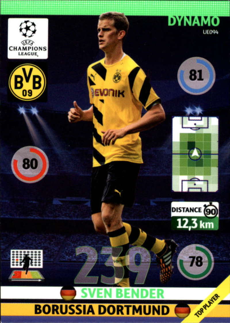 2014-15 UEFA Champions League Adrenalyn XL Update Edition Soccer #UE094 Sven Bender Borussia Dortmund  Official Futbol Trading Card by Panini
