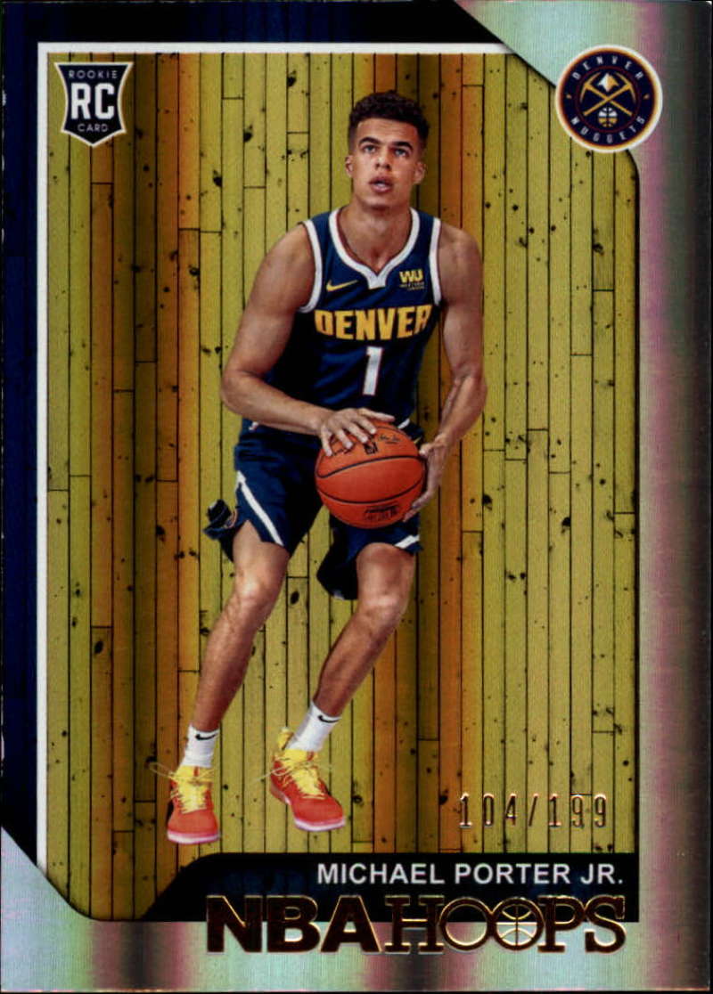 2018-19 Panini Hoops Premium Box Set Basketball #254 Michael Porter Jr. SER199 Denver Nuggets  RC Rookie NBA Trading Card