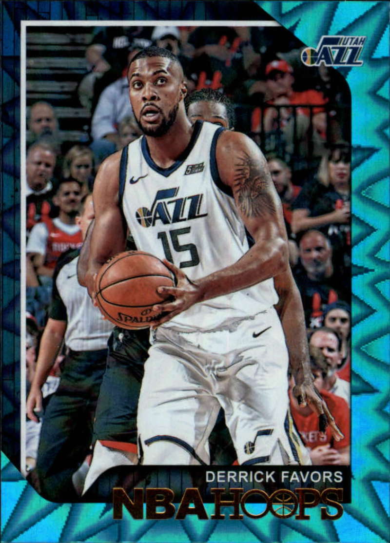 2018-19 NBA Hoops Teal Explosion #120 Derrick Favors Utah Jazz  Official Trading Card made by Panini