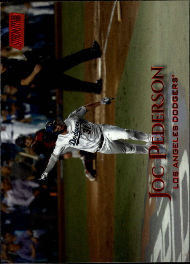2019 Topps Stadium Club Baseball Red Foil #158 Joc Pederson Los Angeles Dodgers  Official MLB Trading Card
