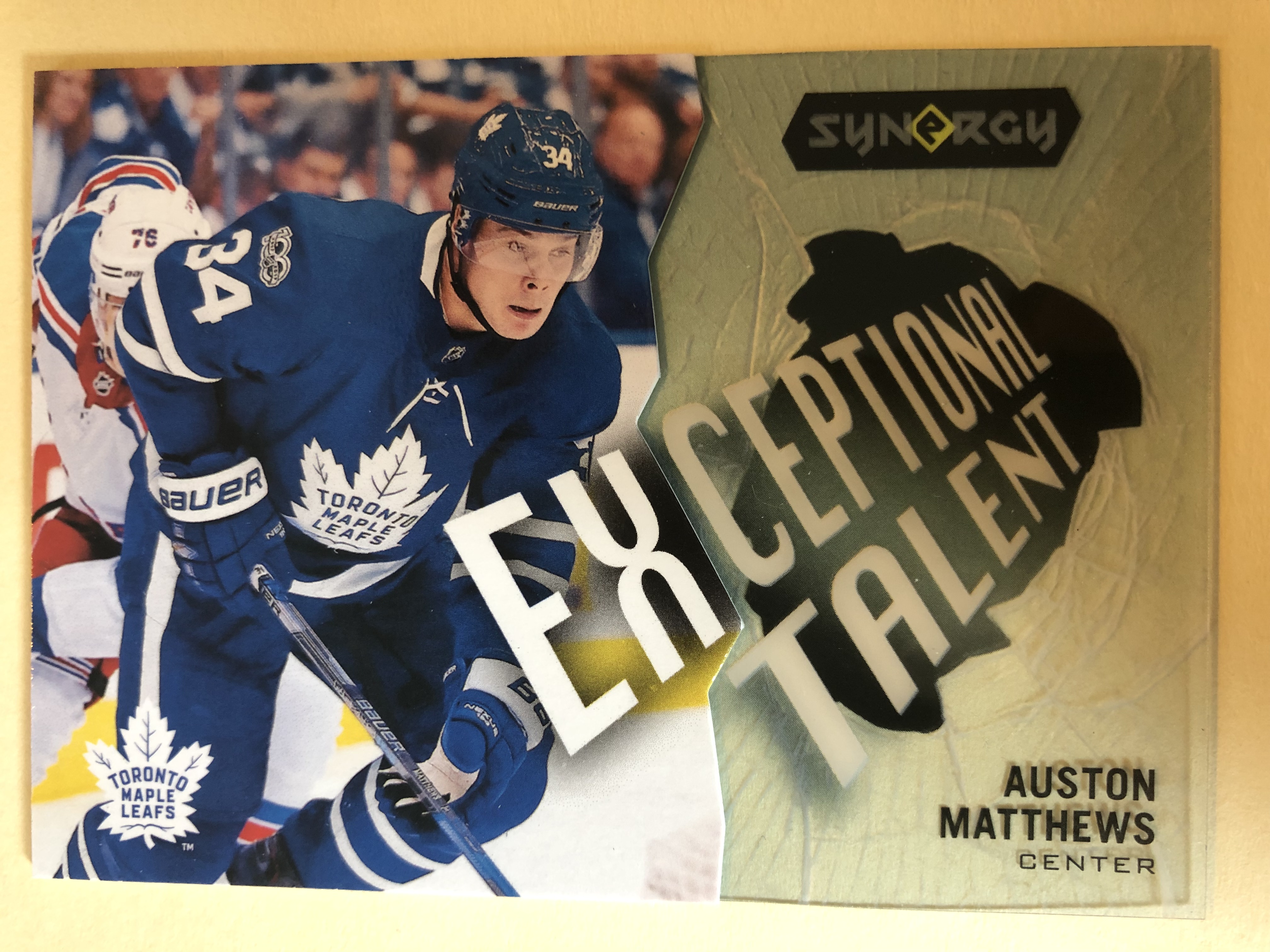 2017-18 Upper Deck Synergy Exceptional Talent #ET-39 Auston Matthews Toronto Maple Leafs  Official UD Hockey Trading Card