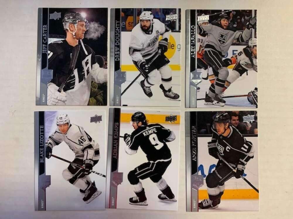 2020-21 UD Upper Deck Series One and Two Los Angeles Kings Base Veteran Team Set of 12 Cards:  #	83	 	Jeff Carter, #	84	 All Cards Pack Fresh, Hand Co