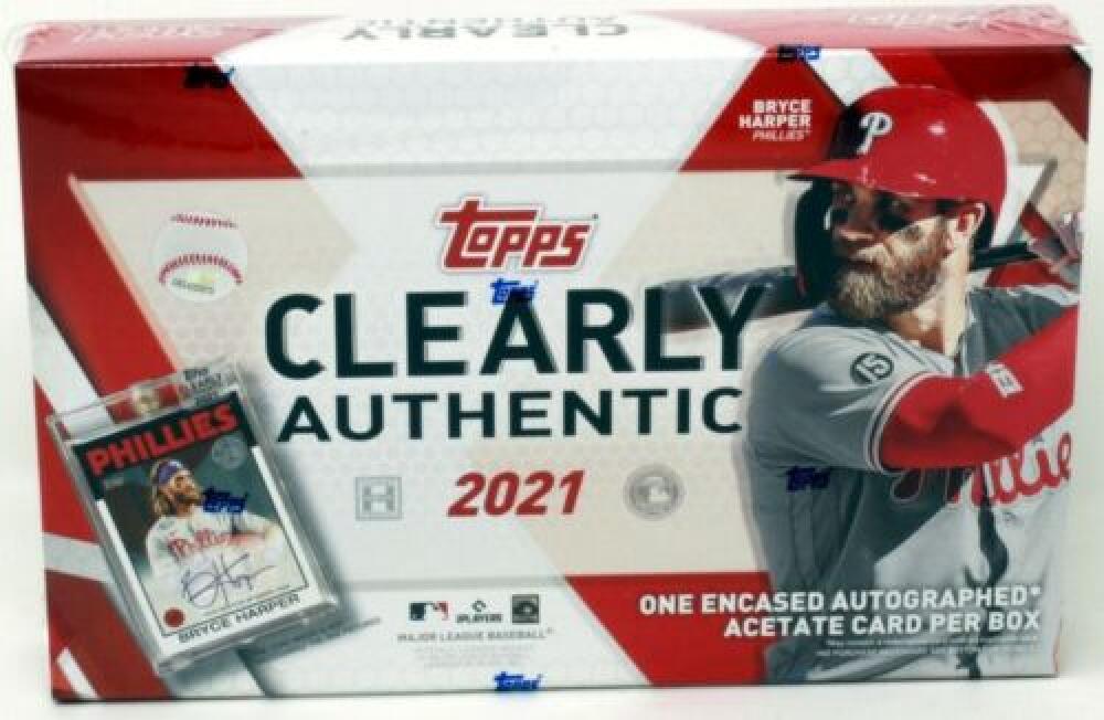 2021 Topps Clearly Authentic Baseball Factory Sealed Hobby Box 1 Auto 