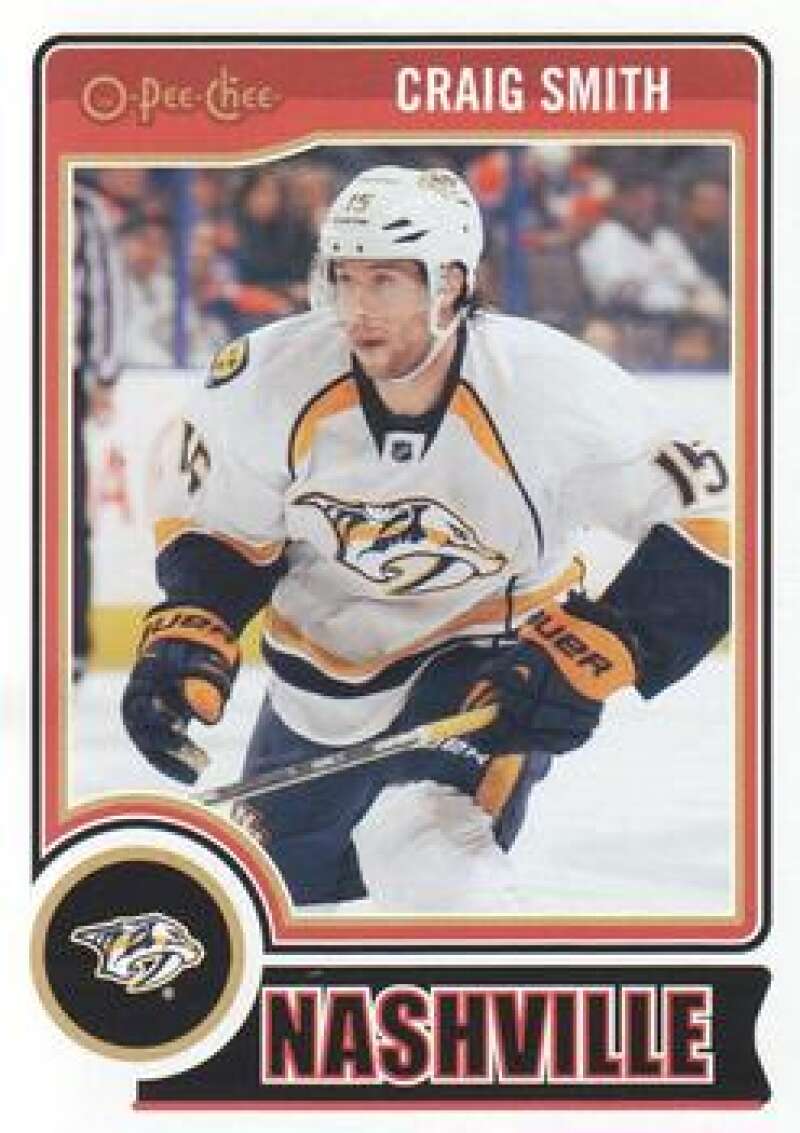 2014-15 O-Pee-Chee OPC Hockey #22 Craig Smith Nashville Predators  Official NHL Trading Card by Upper Deck (Stock Photo Shown, Near Mint to Mint Condi
