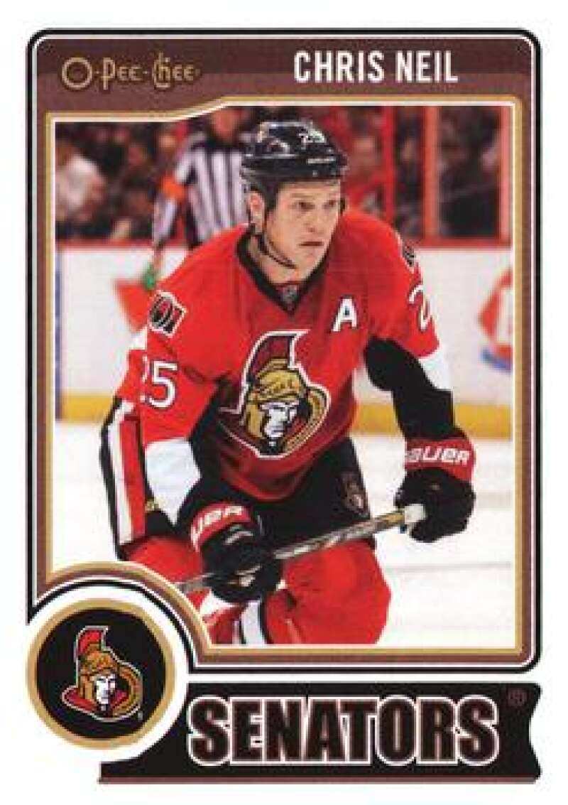 2014-15 O-Pee-Chee OPC Hockey #208 Chris Neil Ottawa Senators  Official NHL Trading Card by Upper Deck (Stock Photo Shown, Near Mint to Mint Condition